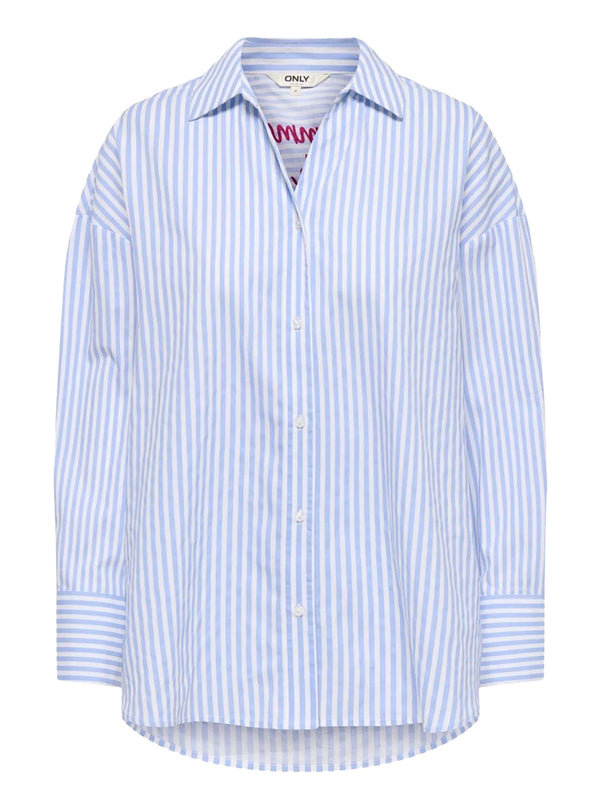 ONLY DROP 2 Camicia Onlquina Oregon Only - Blu/Bianco