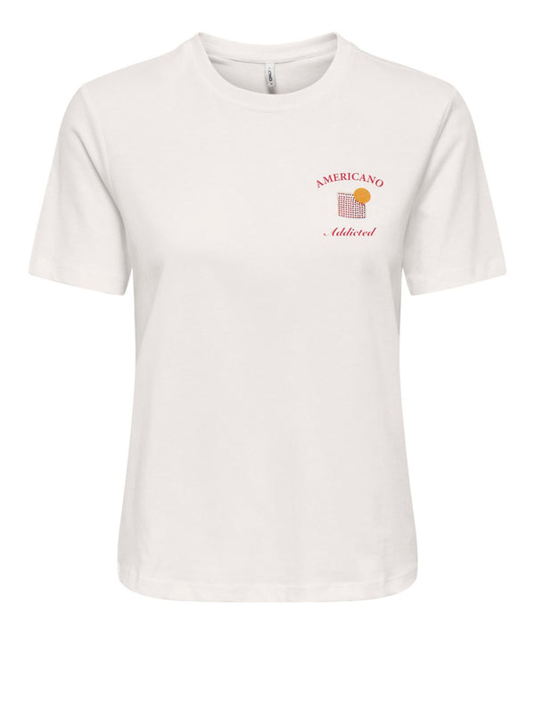 ONLY DROP 2 T-Shirt Only Onlpolly Reg Ss Tee - Bianco