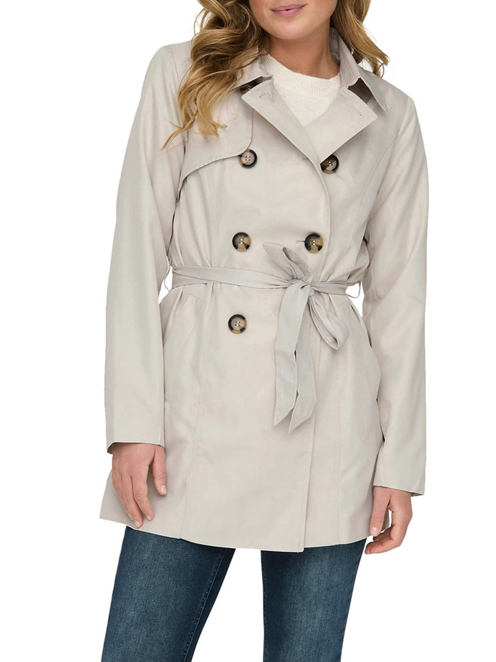 Only Trenchcoat Only Onlvalerie - Avorio