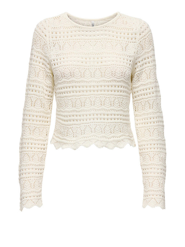 Only Maglia Only Onlelke - Panna