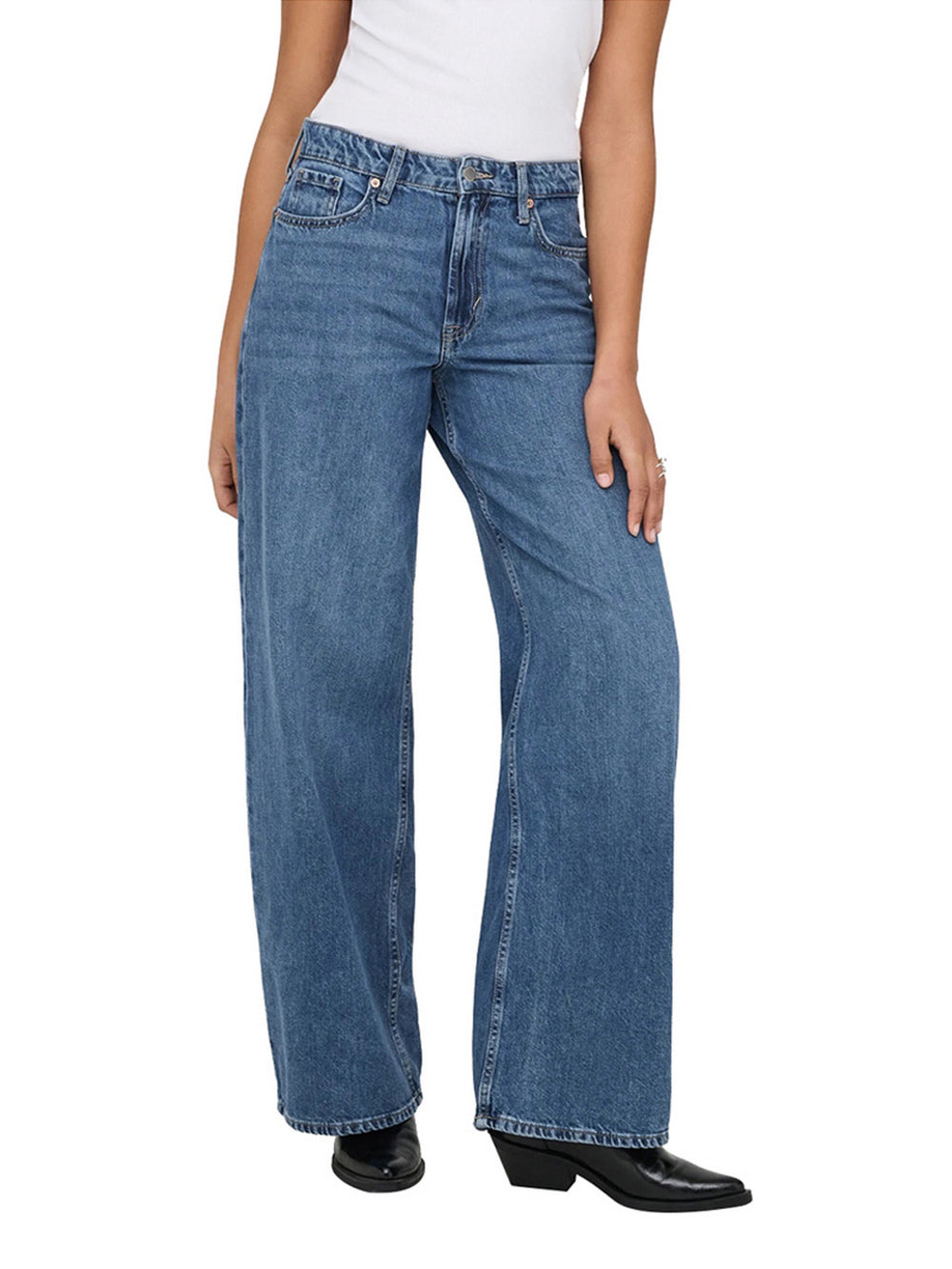 Only Jeans Only Onlsilky Soft Wide Leg - Denim