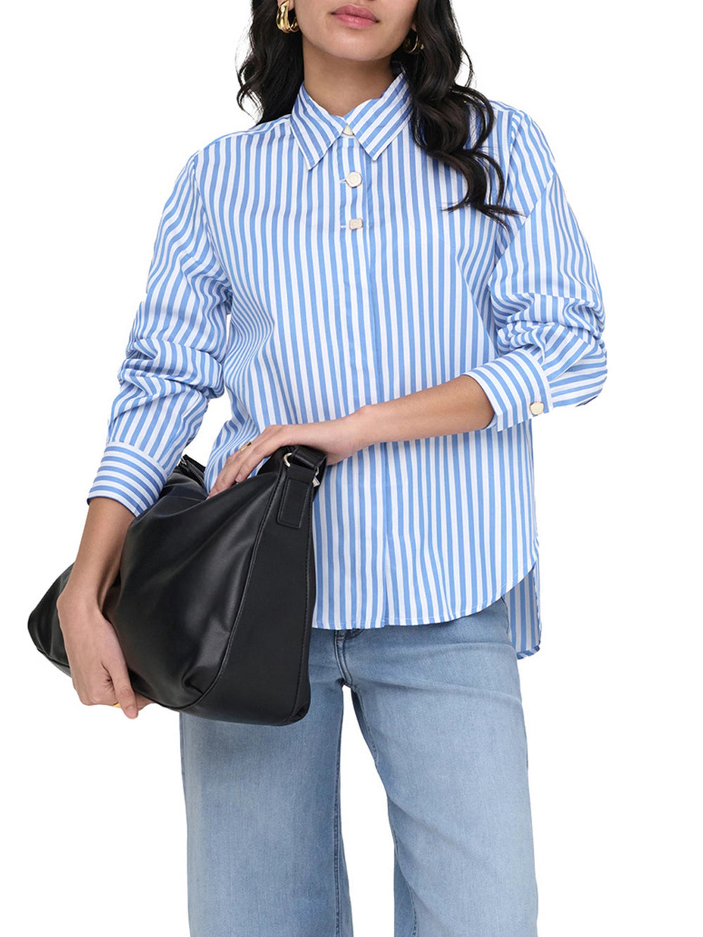 Only Camicia Only Onllyra - Azzurro/Bianco