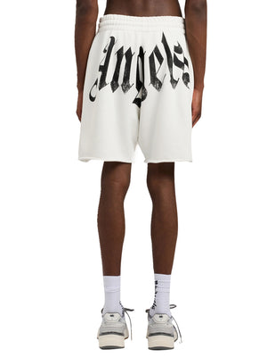 PALM ANGELS Bermuda Tuta Palm Angels Con Logo A Vita Alta - Bianco
