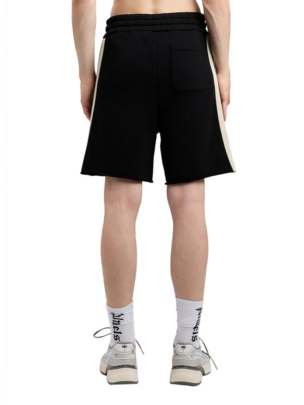 PALM ANGELS Short Palm Angels Curved Logo - Nero