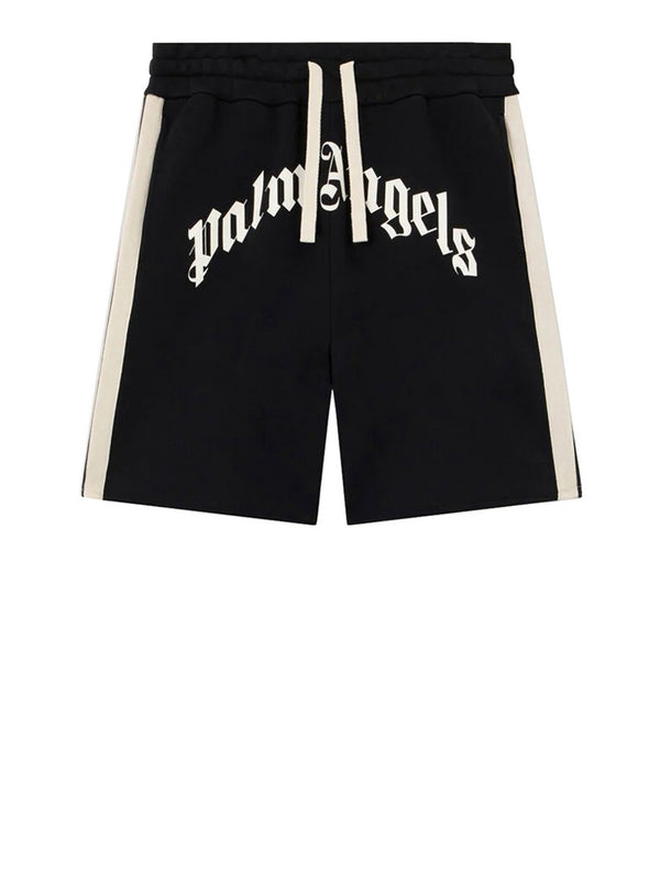 PALM ANGELS Short Palm Angels Curved Logo - Nero