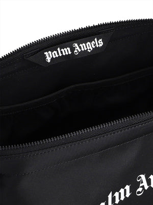 PALM ANGELS Pochette Palm Angels Logo Frontale Nero