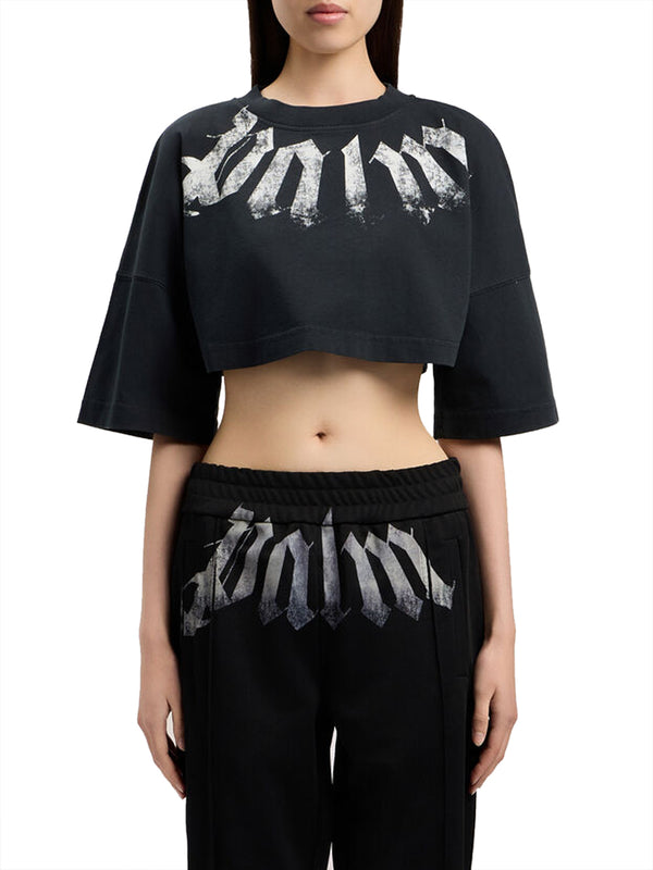 PALM ANGELS T-Shirt Palm Angels Logato Nero