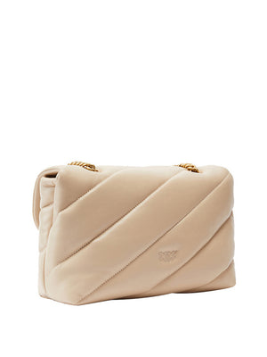 Pinko Borsa A Tracolla Pinko Love Puff Classic Cl Sheep - Cipria/Oro