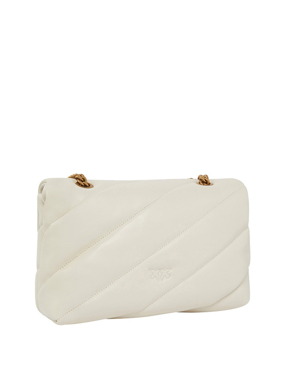 Pinko Borsa A Tracolla Pinko Love Puff Classic Cl Sheep - Bianco/Oro