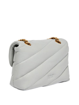 PINKO Pinko Borsa A Tracolla Baby Love Bag Puff Maxi Quilt Grigio Oro