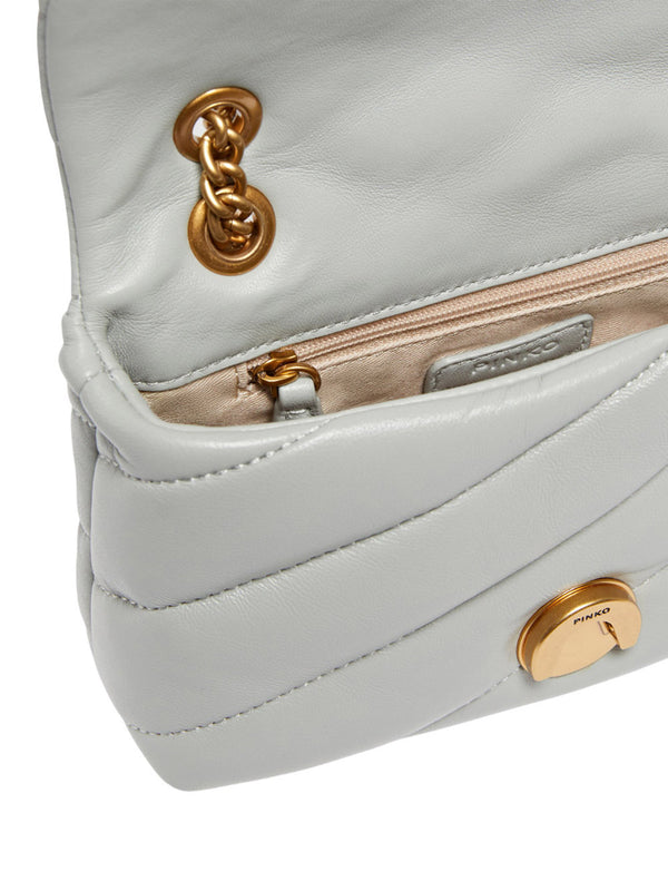 PINKO Pinko Borsa A Tracolla Baby Love Bag Puff Maxi Quilt Grigio Oro