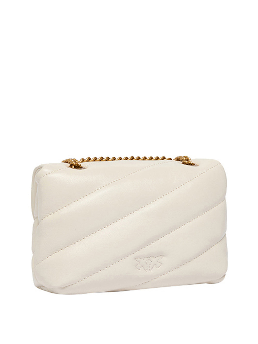 Pinko Borsa A Tracolla Pinko Love Puff Baby Cl Sheep - Bianco/Oro