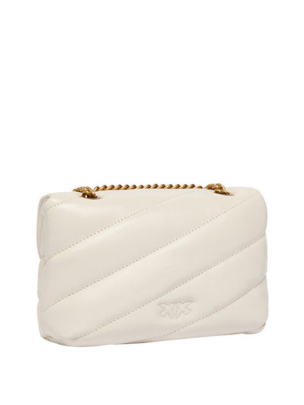 Pinko Borsa A Tracolla Pinko Love Puff Baby Cl Sheep - Bianco/Oro