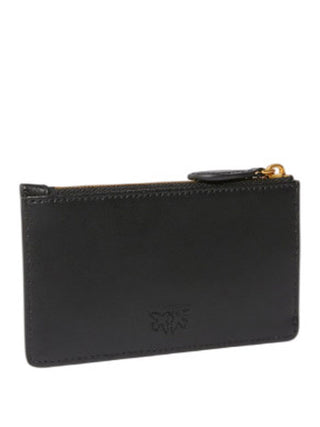 PINKO Pinko Porta Carte Airone Con Zip Nero Oro