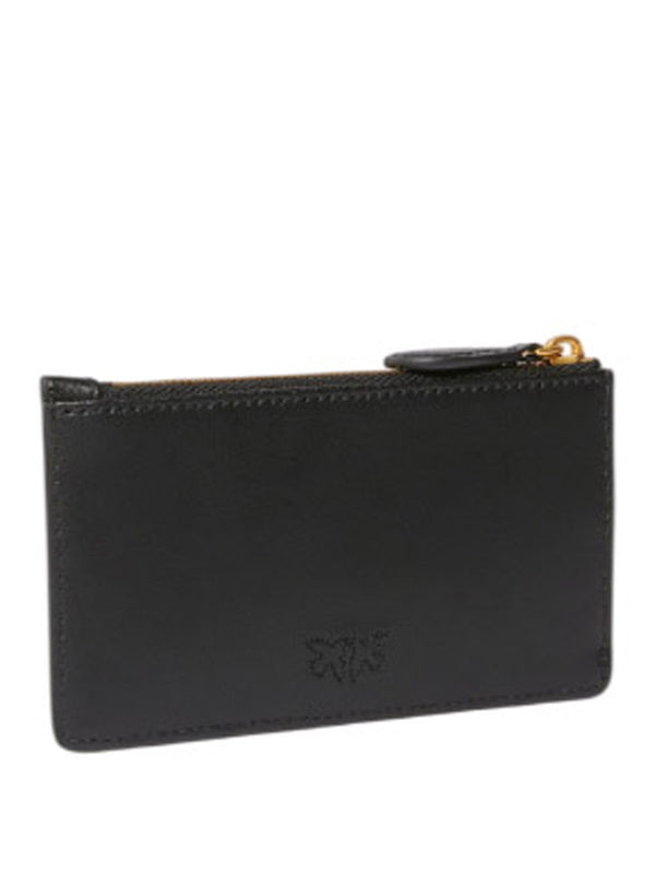 PINKO Pinko Porta Carte Airone Con Zip Nero Oro