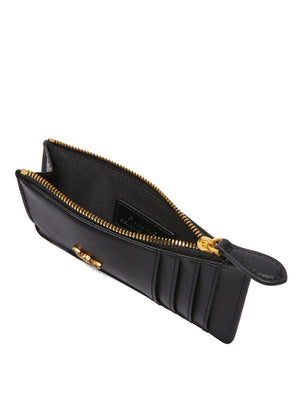 PINKO Pinko Porta Carte Airone Con Zip Nero Oro