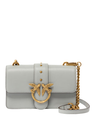 PINKO Pinko Borsa A Tracolla Piccola Love Bag One In Pelle Grigio Oro