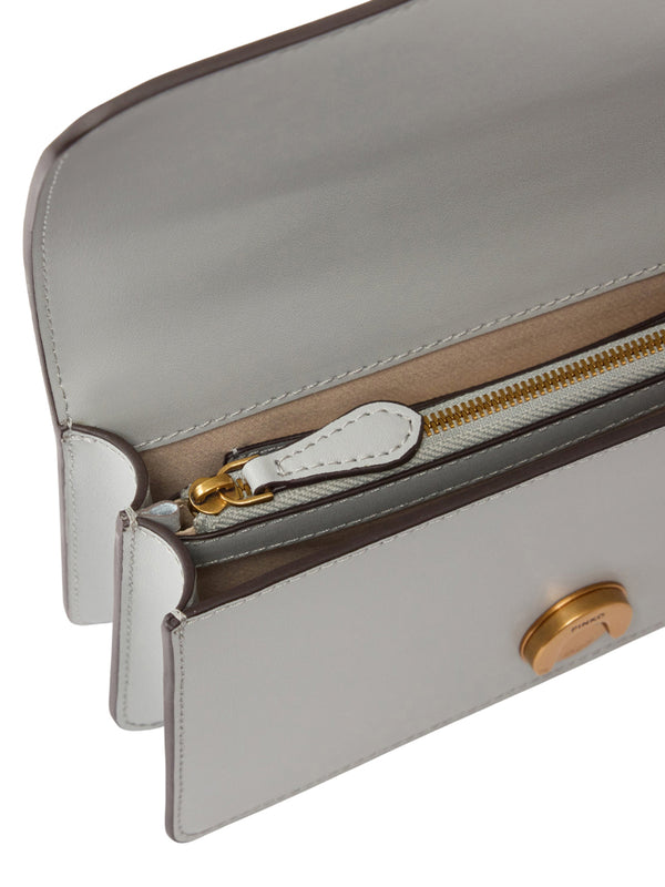 PINKO Pinko Borsa A Tracolla Piccola Love Bag One In Pelle Grigio Oro