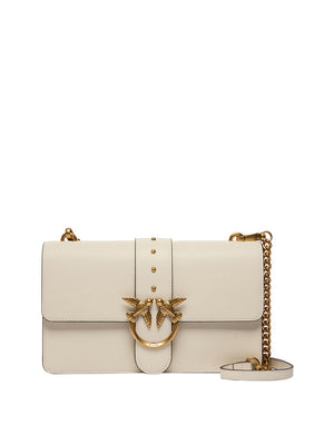 Pinko Borsa A Tracolla Pinko Love One Classic - Bianco/Oro