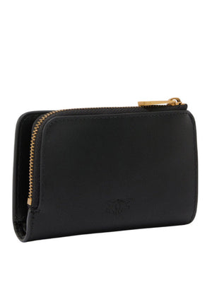 PINKO Pinko Portafoglio Mini In Pelle Con Love Birds Nero Oro
