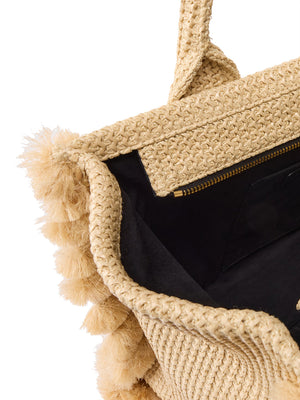 PINKO Borsa Shopper Pinko Beach In Rafia - Paglia