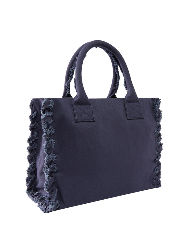 PINKO Borsa Shopper Pinko Beach In Canvas - Viola