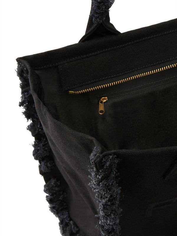 PINKO Borsa Shopper Pinko Beach In Canvas - Nero