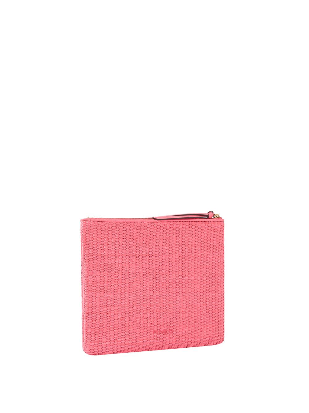 PINKO Pochette Pinko In Rafia Con Logo Love Birds - Fucsia