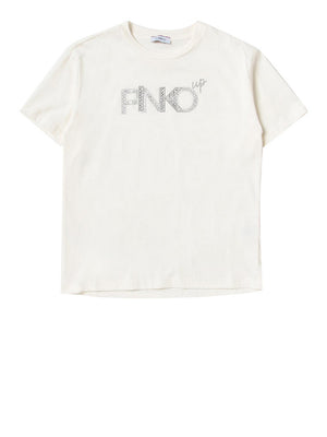 Pinko T-Shirt Pinko In Cotone - Crema