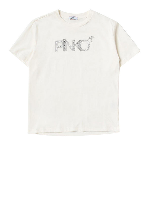Pinko T-Shirt Pinko In Cotone - Crema