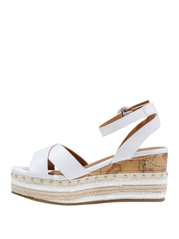 PRIMA CLASSE Sandalo Zeppa Alviero Martini Bianco