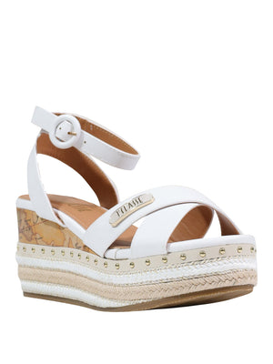 PRIMA CLASSE Sandalo Zeppa Alviero Martini Bianco