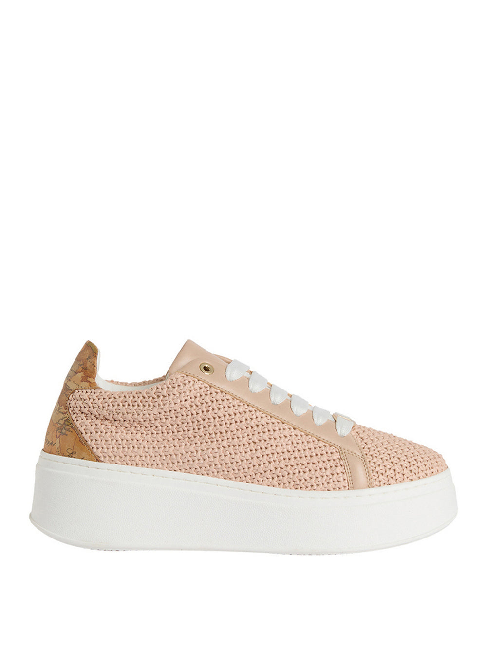 Alviero Martini Sneakers Alviero Martini In Tessuto Rafia Intrecciato - Rosa Chiaro