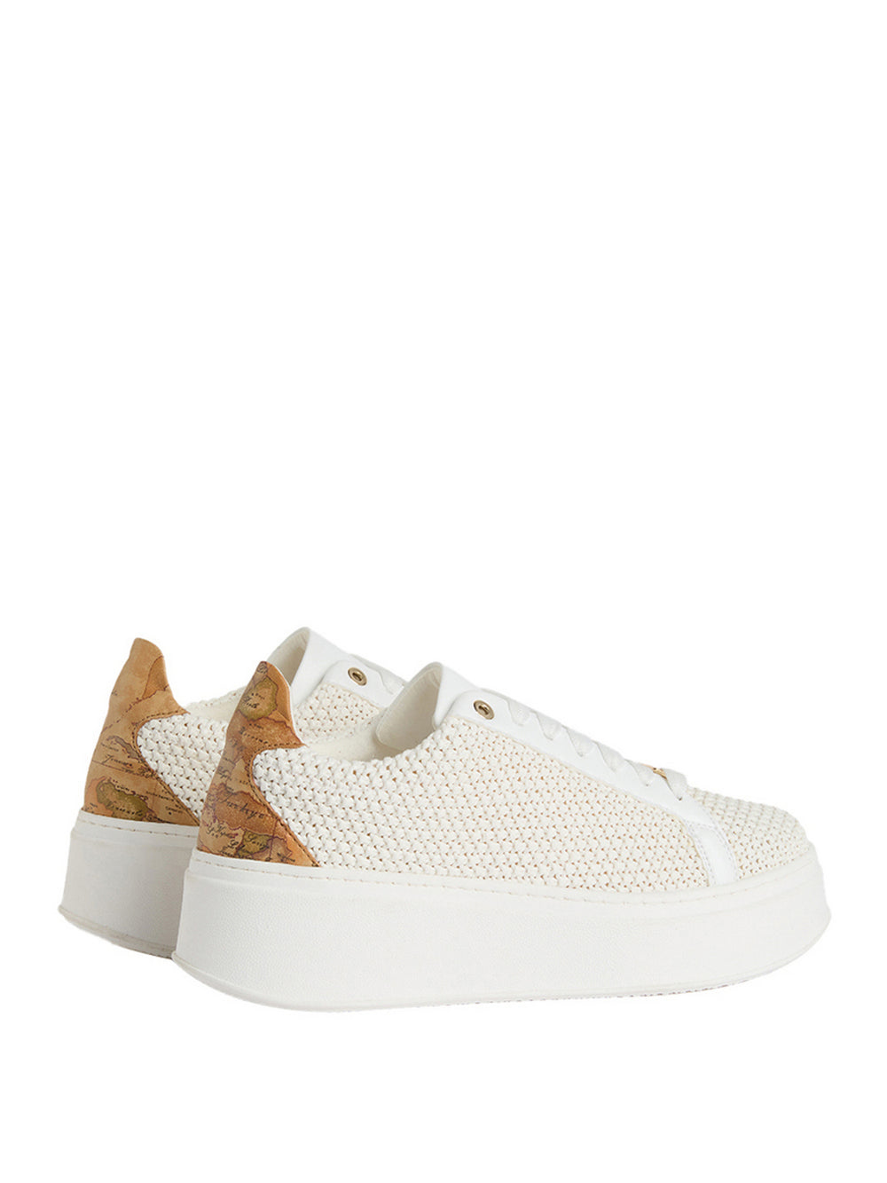 Alviero Martini Sneakers Alviero Martini In Tessuto Rafia Intrecciato - Bianco