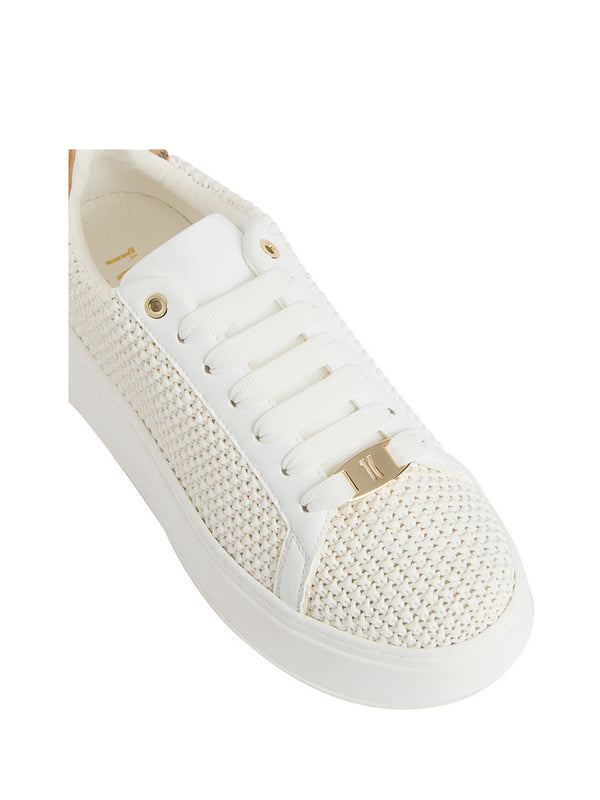 Alviero Martini Sneakers Alviero Martini In Tessuto Rafia Intrecciato - Bianco