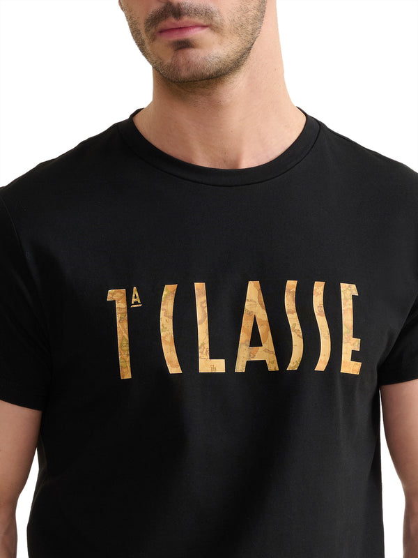 PRIMA CLASSE T-Shirt Alviero Martini Con Logo Geo Classic - Nero