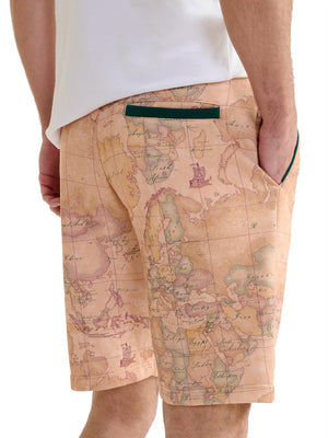 PRIMA CLASSE Bermuda Alviero Martini In Felpa Stretch Geo Classic - Naturale