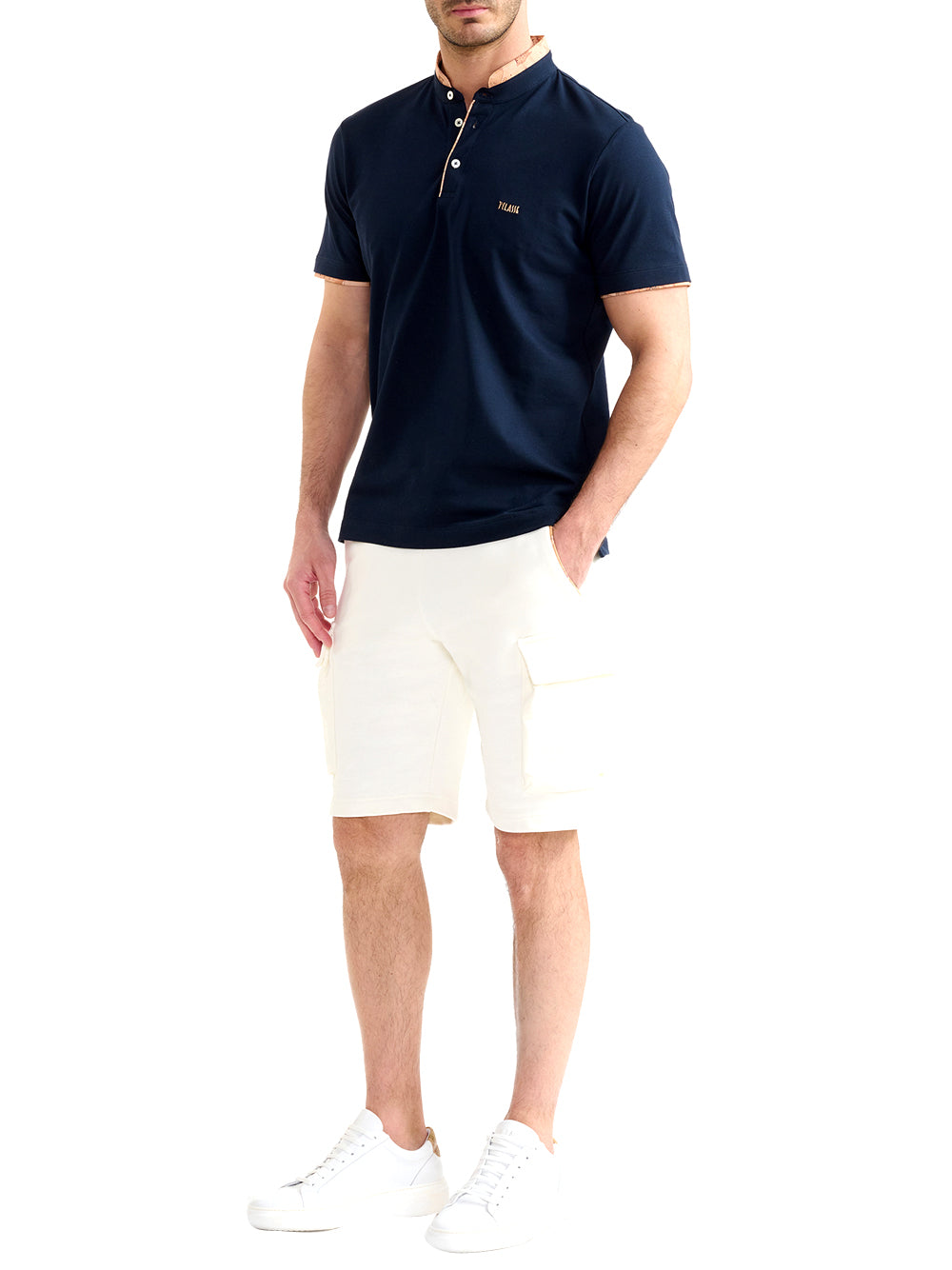 PRIMA CLASSE Bermuda Alviero Martini In Felpa Di Cotone Bianco Pastello