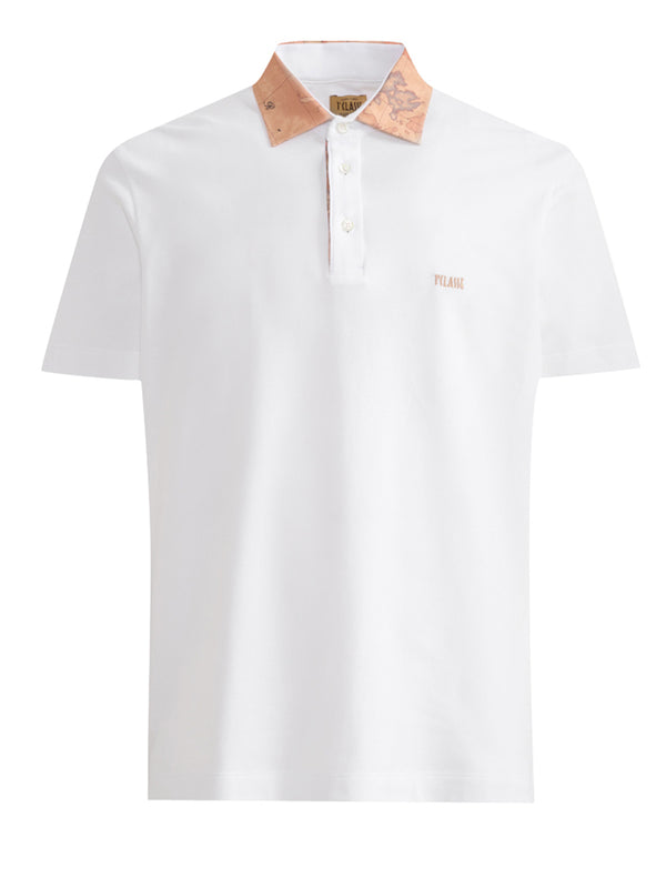 PRIMA CLASSE Polo Alviero Martini Geo Classic In Jersey - Bianco