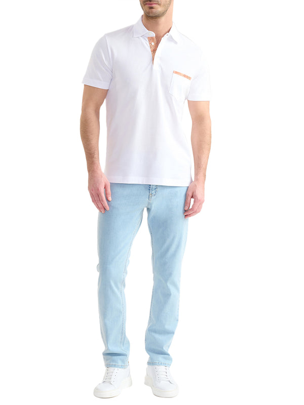 PRIMA CLASSE Prima Classe Polo In Jersey Di Cotone Piquet Con Taschino Bianco