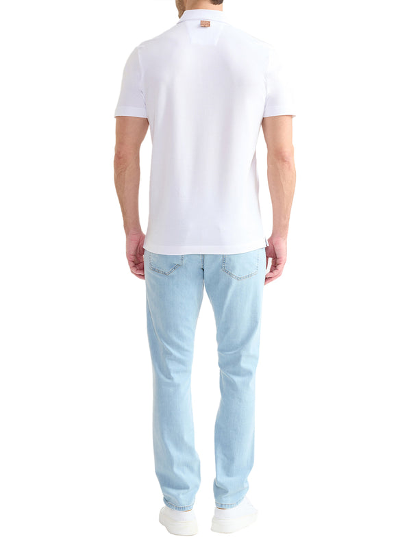 PRIMA CLASSE Prima Classe Polo In Jersey Di Cotone Piquet Con Taschino Bianco