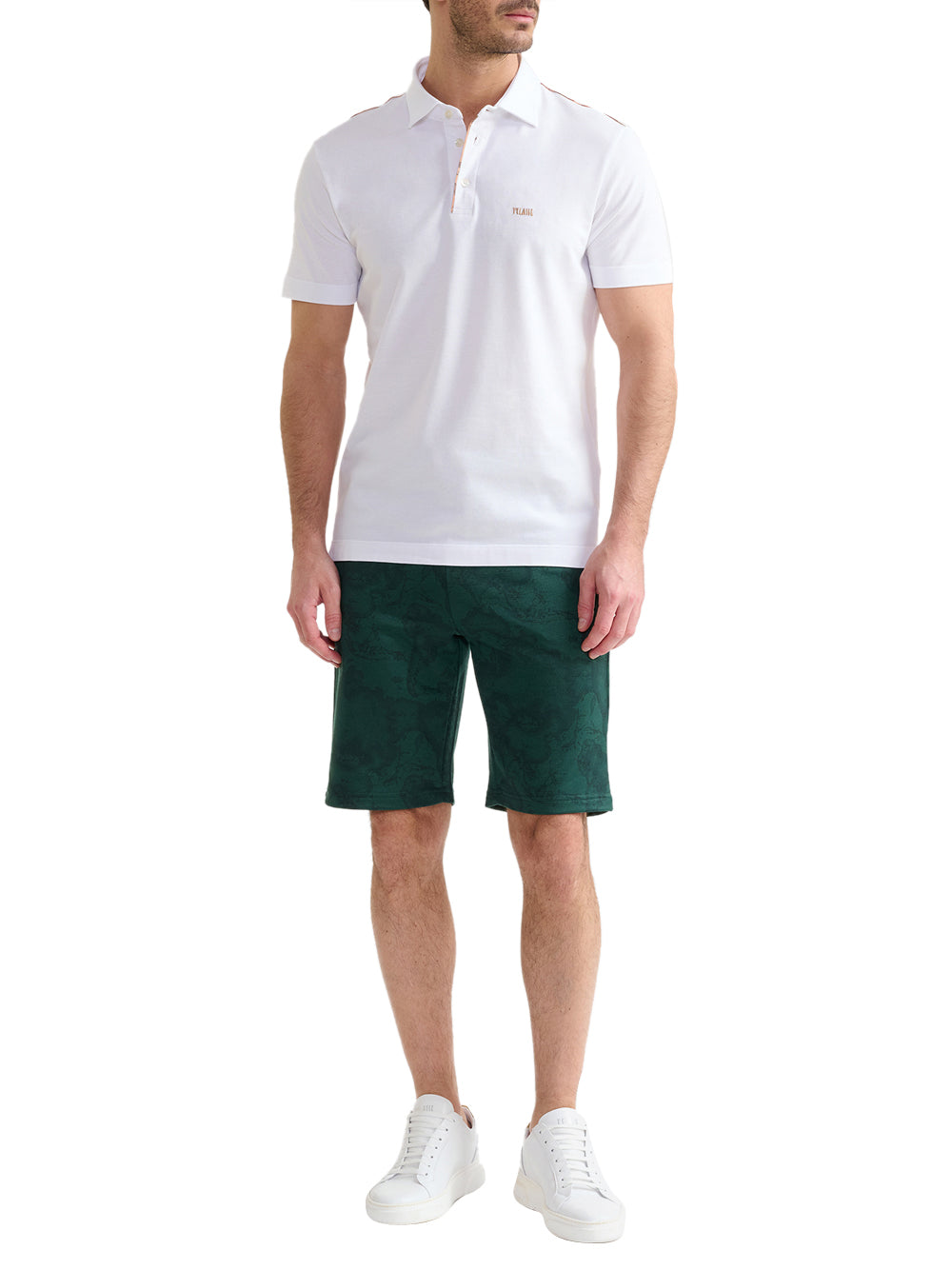 PRIMA CLASSE Polo Prima Classe Dettaglio Geo Classic Bianco