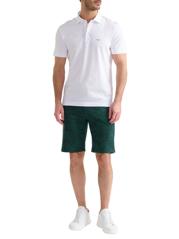 PRIMA CLASSE Polo Prima Classe Dettaglio Geo Classic Bianco