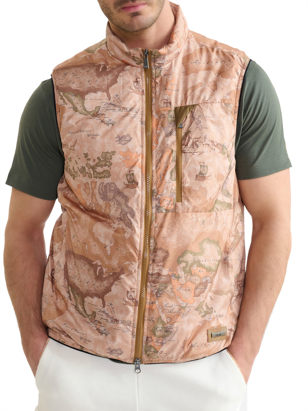 PRIMA CLASSE Gilet Alviero Martini Geo Classic - Naturale