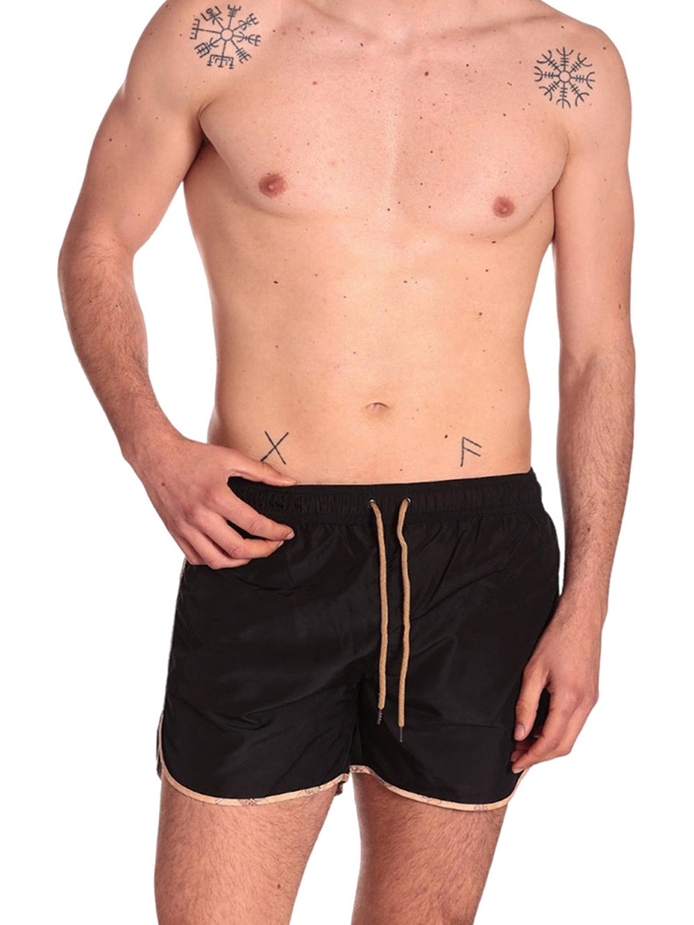 PRIMA CLASSE BEACH Boxer Alviero Martini Corto Basic Colors - Nero