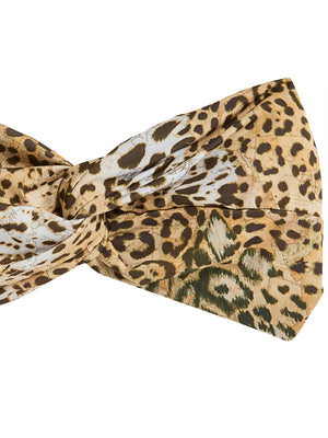 PRIMA CLASSE BEACH Fascia Prima Classe Per Capelli Geo Animalier Beige Maculato