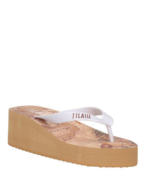 PRIMA CLASSE BEACH Infradito Zeppa Alviero Martini Bianco