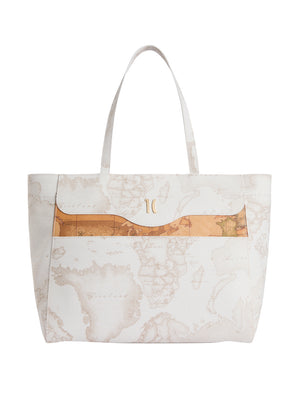 PRIMA CLASSE FLASH Borsa Shopper Prima Classe White Geo Mix - Bianca