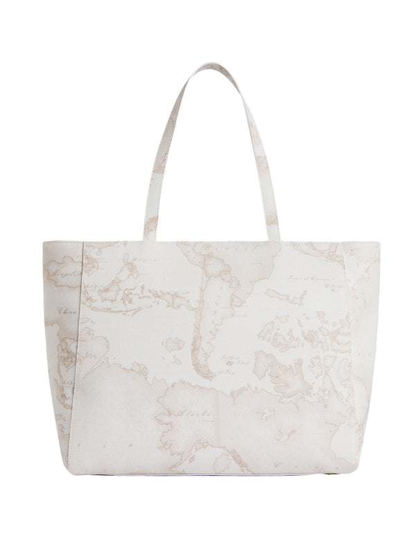 PRIMA CLASSE FLASH Borsa Shopper Prima Classe White Geo Mix - Bianca
