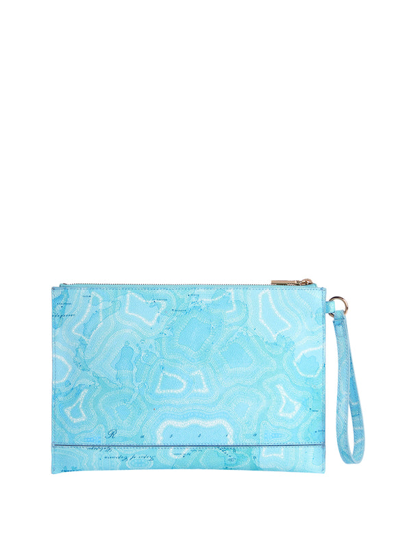 PRIMA CLASSE FLASH Pochette Prima Classe Pacific Geo Clutch Acquamarina